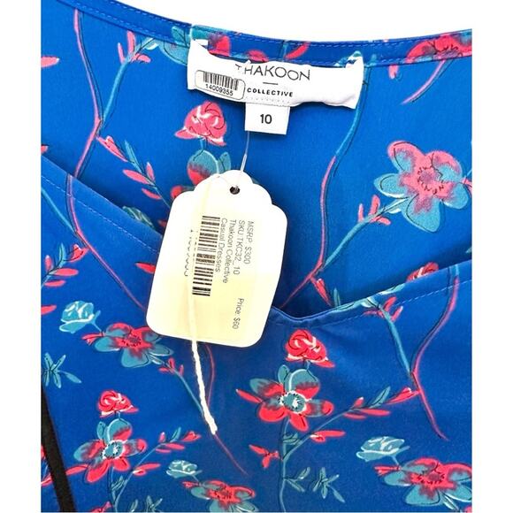Thakoon x RTR - NWT Blue Floral Shift Dress - Size 10 - Picture 5 of 11